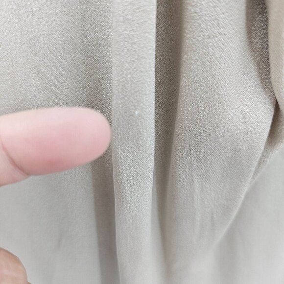 Vince Stucco Patch Pocket Drawstring Satin Pants Beige Women’s Size M Minimalist - Picture 14 of 16